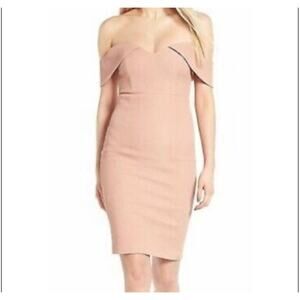 Revolve Bardot Eva Dress Women 8 Pink Eva Bodycon Stretch Slit Sexy